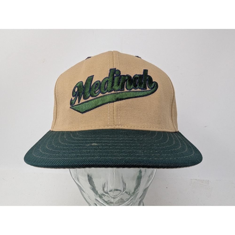 VINTAGE Medinah Hat Cap Fitted Mens 7 1/2 Tan Green Golf US Open Champ 90s